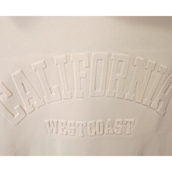 Hoodie Size Girl's 16 Beige Long Sleeve Kangaroo Pocket Raised California Y2K - Picture 3 of 13